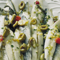 Anchovies with vinaigrette